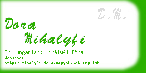 dora mihalyfi business card
